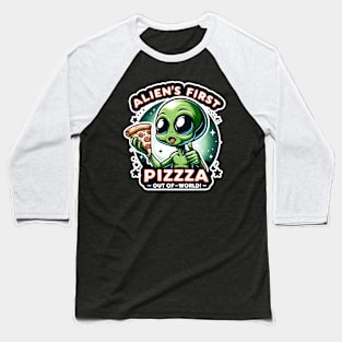 Alien's Pizza Adventure Baseball T-Shirt